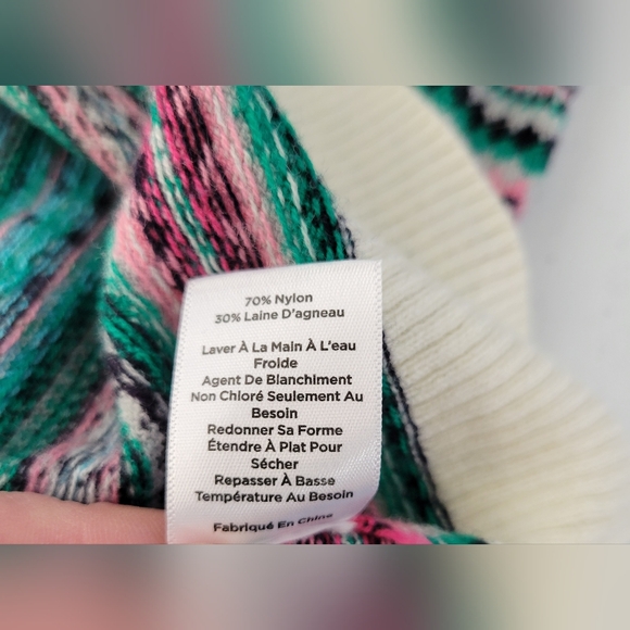 Talbots Fair Isle Lambswool Blend Crewneck Sweater Sz Large EUC Layering Cozy - Picture 8 of 9